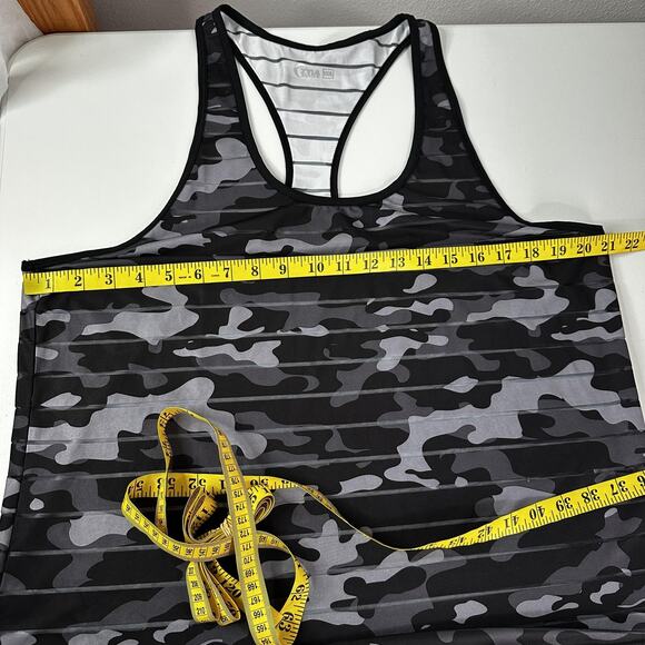 Zyia Active Tank Top Womens 3XL Black Gray Camo Racerback Lightweight Athletic - Picture 8 of 10